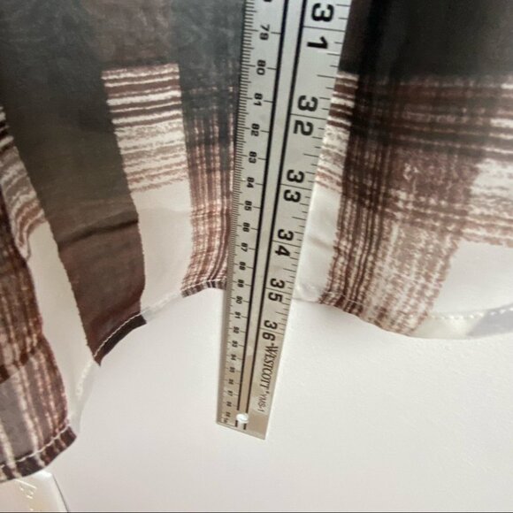 Jack BB Dakota Revolve Brown Cahill Plaid Dress Size Small Long Sleeves Mini NEW - Picture 14 of 16